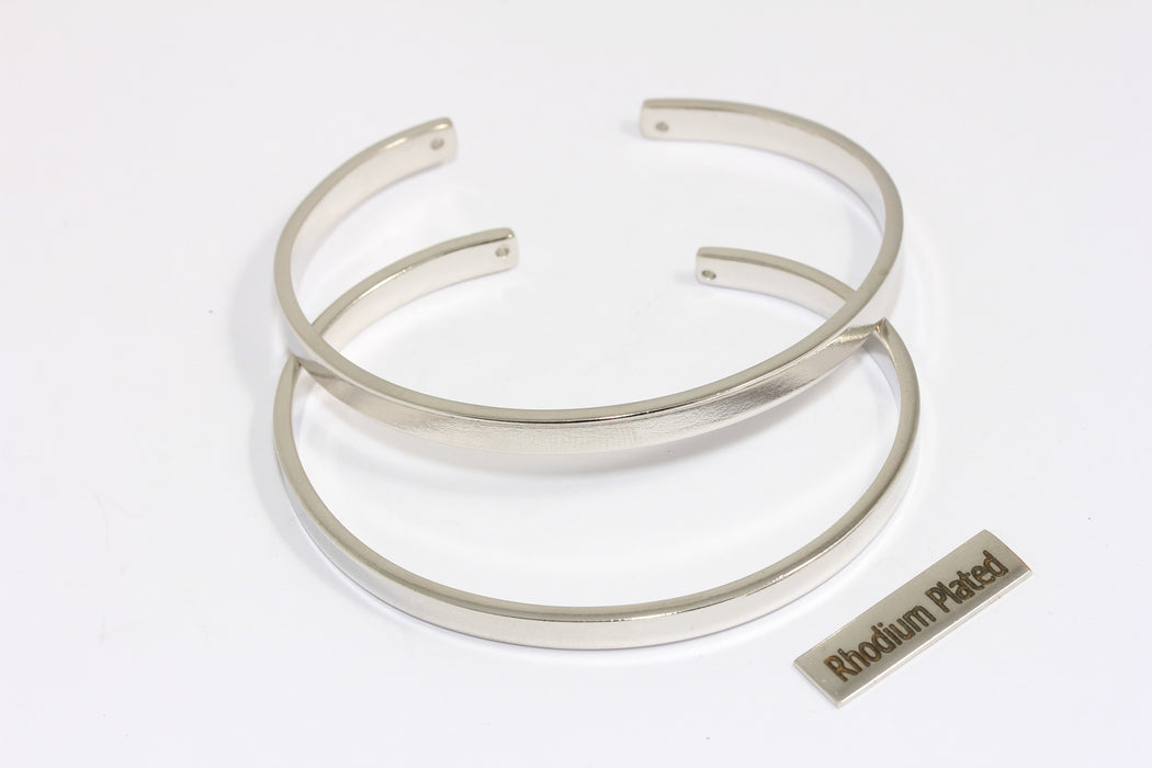 Rhodium Plated Cuff Bracelet