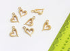 Brass Heart Charms