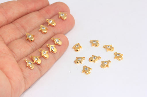 Shiny Gold Hamsa Charms