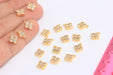 Shiny Gold Clover Charms