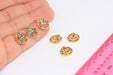 Shiny Gold Smiley Charms