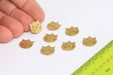 Brass Cat Head Beads