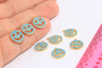 Shiny Gold Smiley Charms
