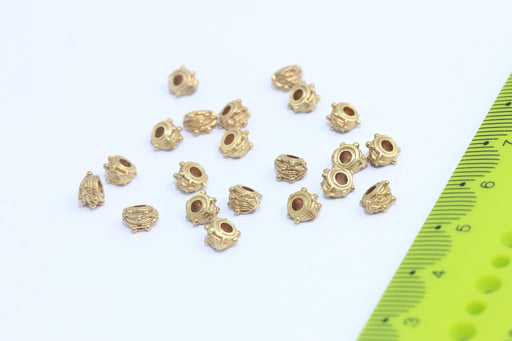  Brass Ball Rondelle Beads