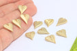 Brass Heart Charms