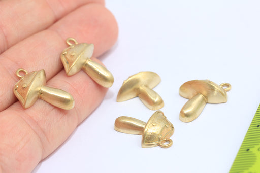 Brass Mushroom Charm