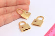 Shiny Gold Lock Charms