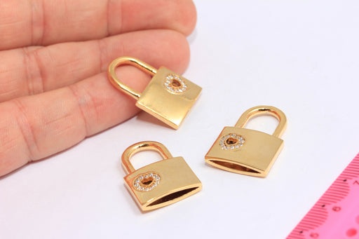 Shiny Gold Lock Charms
