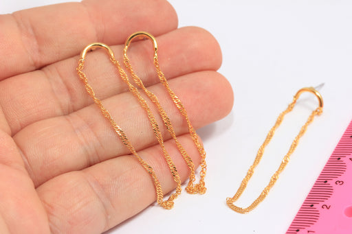 Long Drop Chain Earrings