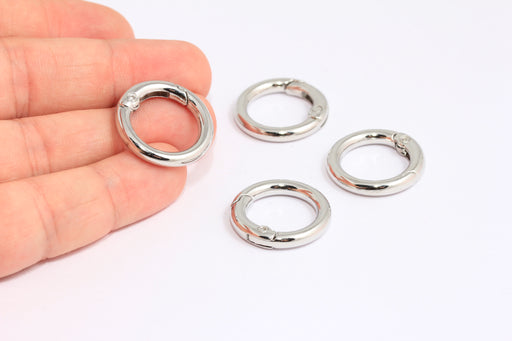 Rhodium Plated Spring Clasp