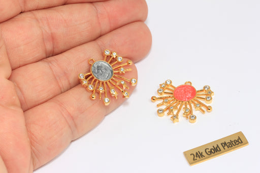 Shiny Gold CZ Galaxy Medallion