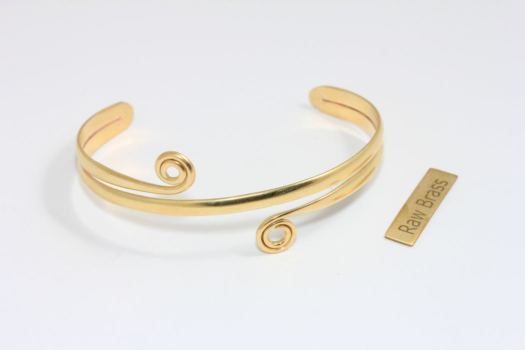 Raw Brass Bracelet Bangle, Waved Bracelet Cuff, Wrapping Handmade Bracelet, Stacking Cuff Bracelets, BRT92-1