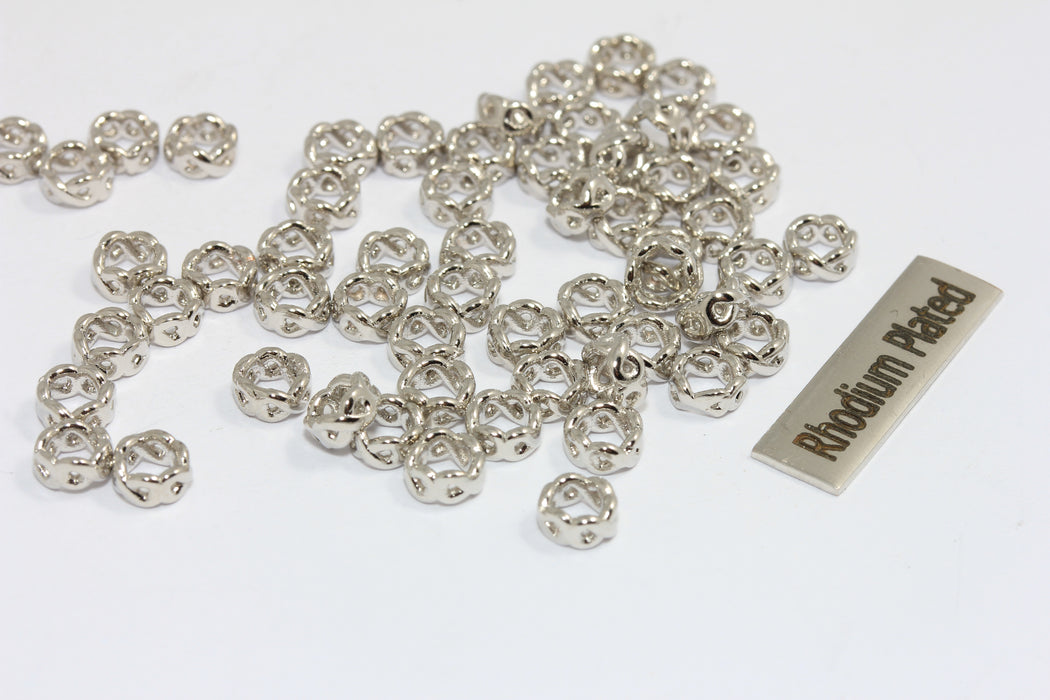 3x7mm Antik Gümüş Aralayıcı Boncuklar, Tekerlek Boncukları, Rondelle Bağlantı Boncukları, MTE605