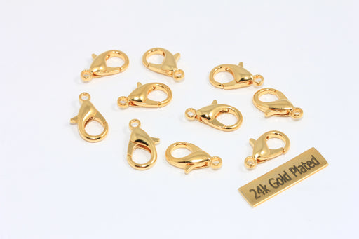 Shiny Gold Plated Claw Clasp