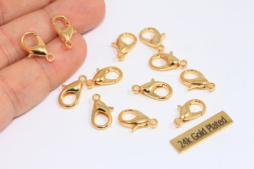 Shiny Gold Plated Claw Clasp