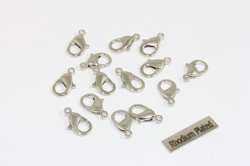 Rhodium Plated Lobster Clasp