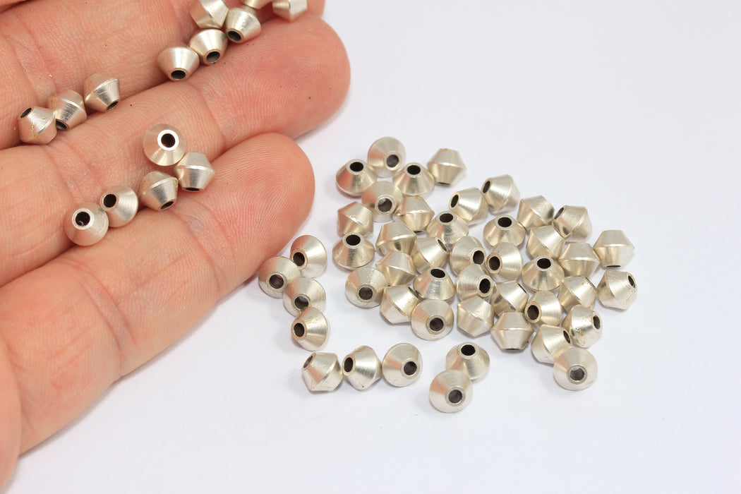 Geometric Spacer Beads, Rondelle Beads, Bracelet Charm