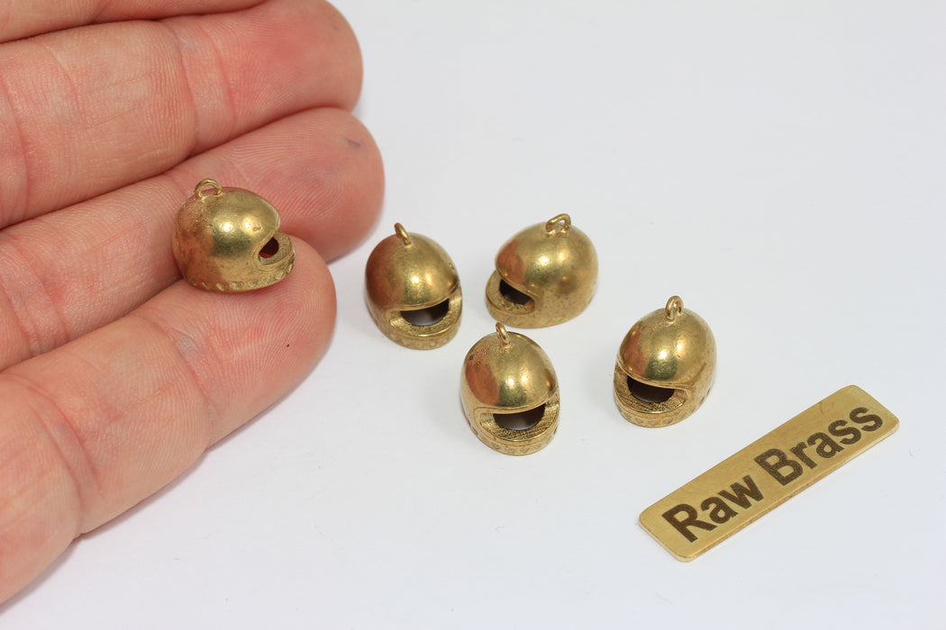 Raw Brass Bell Charm, Vintage Jingle Bell Pendant, Hollow Bell Finding for Jewelry Making, Rustic Brass Charm, DIY Craft Supply , Zrcn962