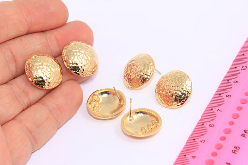  Gold Button Earrings