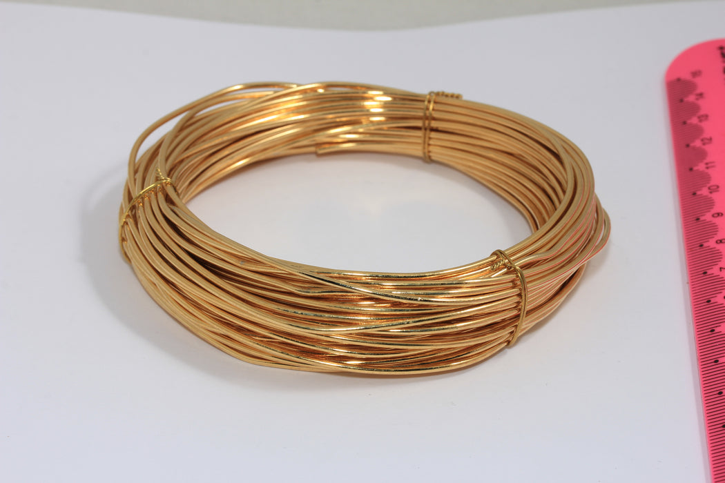 15 Gauge 24k Shiny Gold Plated Thick Strong Wire, Dead Soft Wire, Wrapping Jewelry Wire, WR12