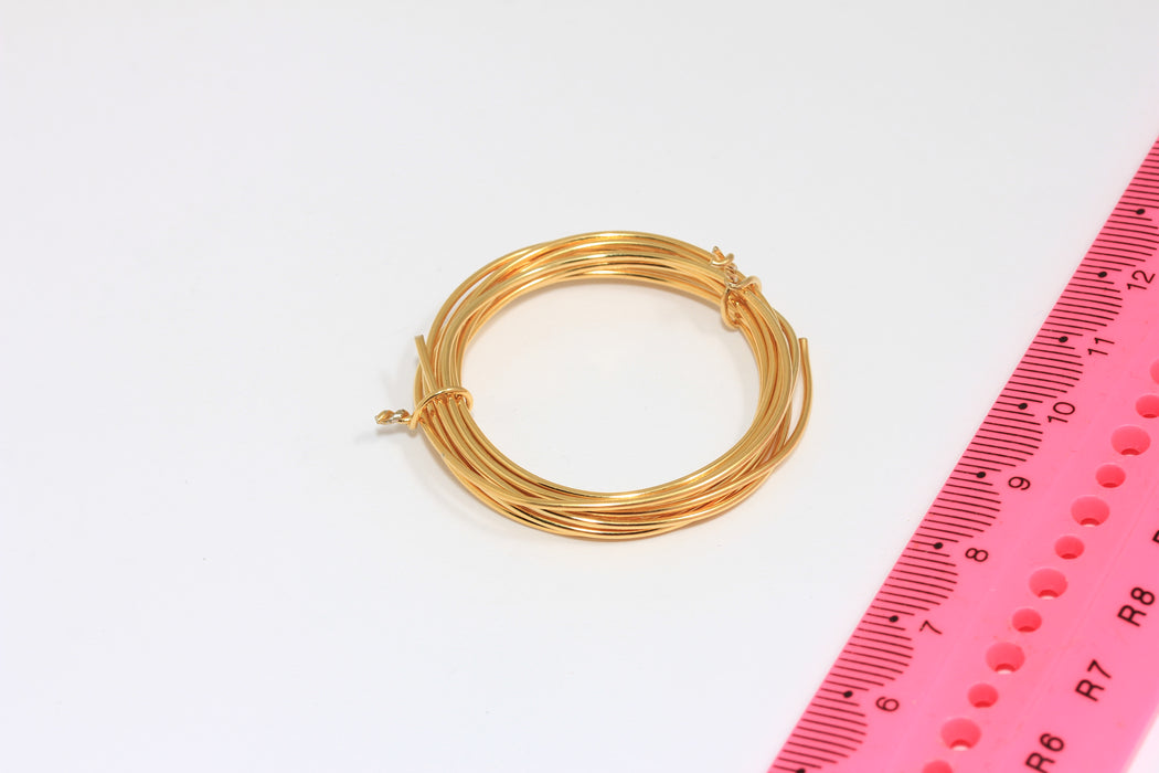 18 Gauge 24k Shiny Gold Plated Thick Strong Wire, Dead Soft Wire, Wrapping Jewelry Wire, WR10