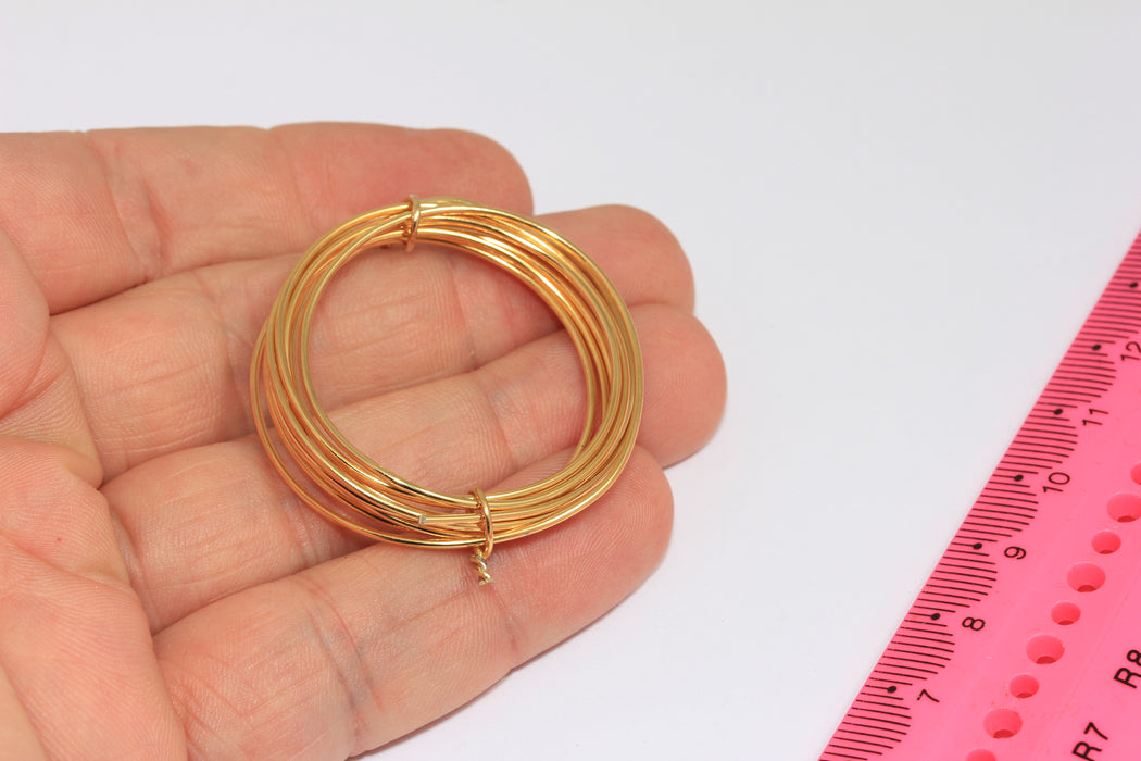 18 Gauge 24k Shiny Gold Plated Thick Strong Wire, Dead Soft Wire, Wrapping Jewelry Wire, WR10