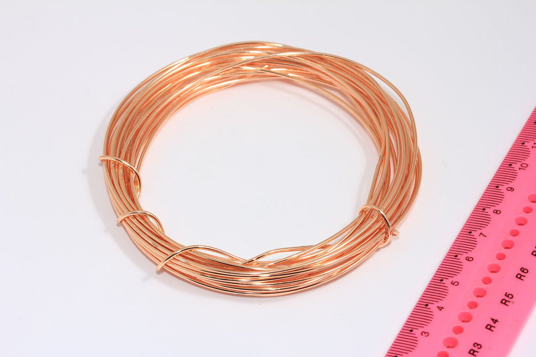 16 Gauge Rose Gold Wire, Dead Soft Wire, Wrapping Jewelry Wire, WR11-2