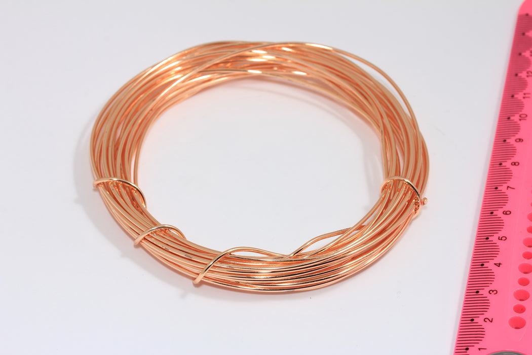 16 Gauge Rose Gold Wire, Dead Soft Wire, Wrapping Jewelry Wire, WR11-2
