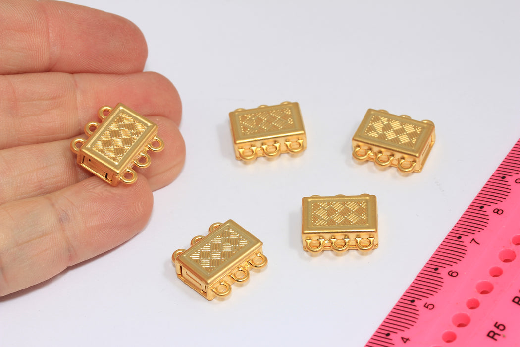 10x16mm 3 Döngülü Konnektör, Çok Telli Tokalar, Manyetik Bilezik Kapatma, MGN2