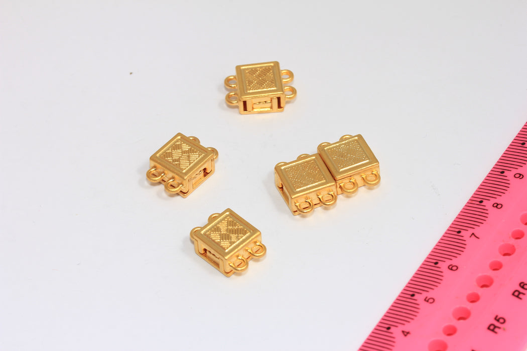11x17mm Two Loop Magnet Connector, Multi Strand Button Clasps, MGN27