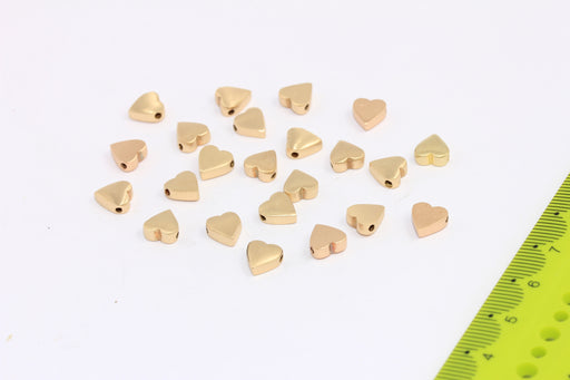 Brass Heart Charms