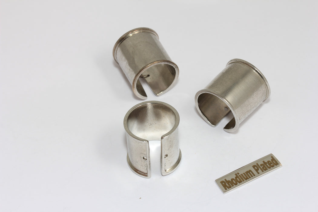 18mm Rhodium Plated Ring Setting, Width 17,8mm, Channel Ring Settings, MGN91