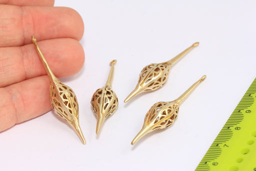 Brass Spike Charms