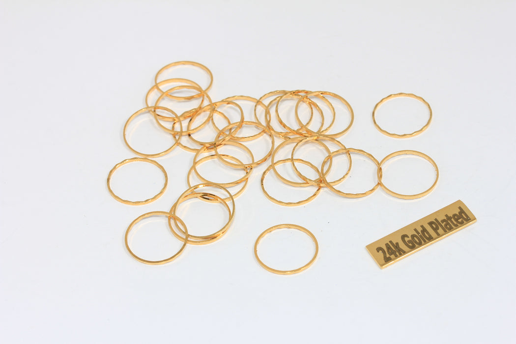 14mm Shiny Gold Closed Ring, Connectors, Circle Connector, BRT70