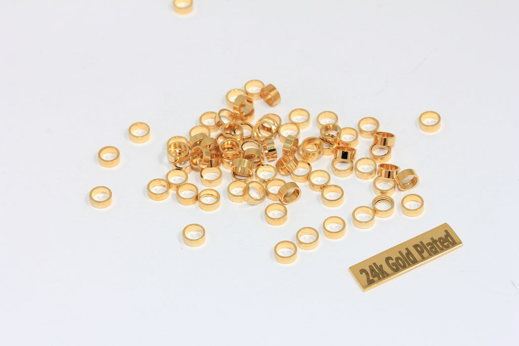 2x5mm 24k Shiny Gold Connector Ring, Connector BRT58