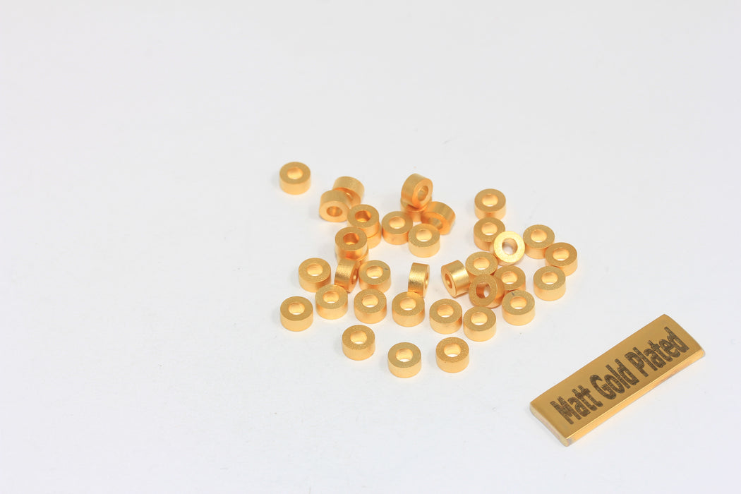 2,5x5 mm 24 Ayar Mat Altın Ara Boncuklar, Altın Endüstriyel Ara Boncuklar, BRT62