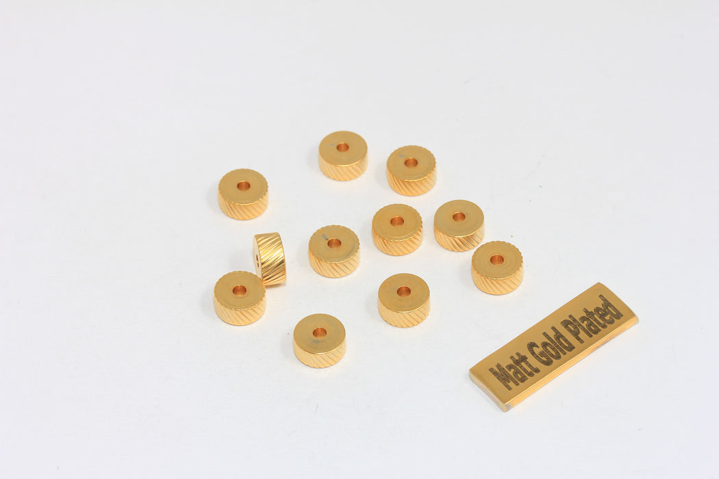8 mm Mat Altın Boncuklar, Ara Boncuklar, Yuvarlak Boncuklar, BRT60 Tüp