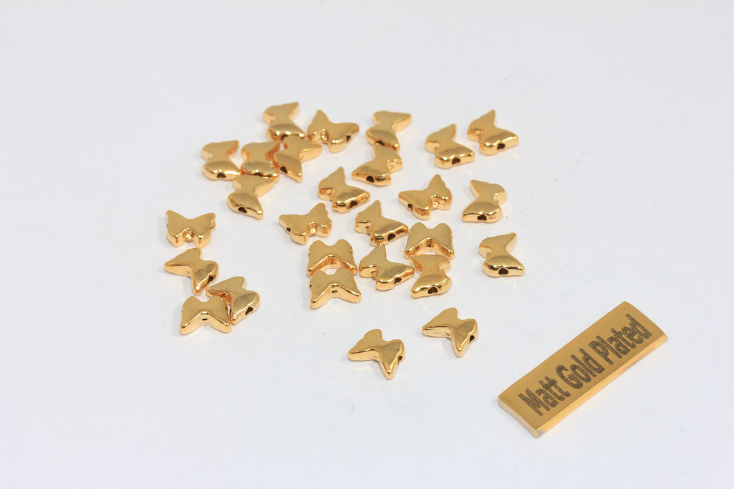 6,5x8mm 24k Shiny Gold Butterfly Charms, Butterfly Pendant, BRT204