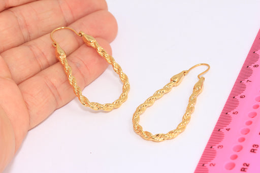 Teardrop Rope Long Hoops