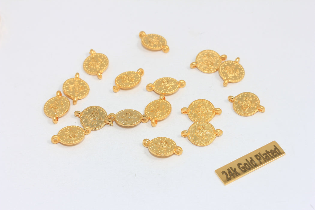 10mm 24k Matt Gold Plated Ottoman, Jewelry Findings, BRT205