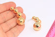  Long Drop Ball Stud Earrings