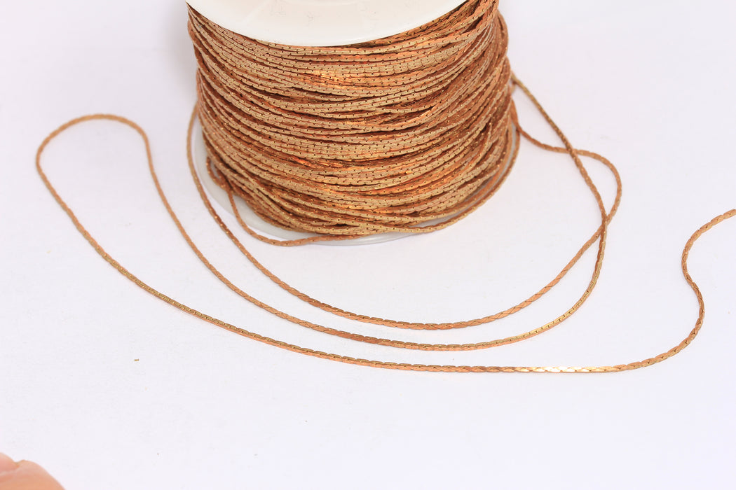 0,75mm Raw Copper Snake Chain, Copper Cable Chains, CHK18-1