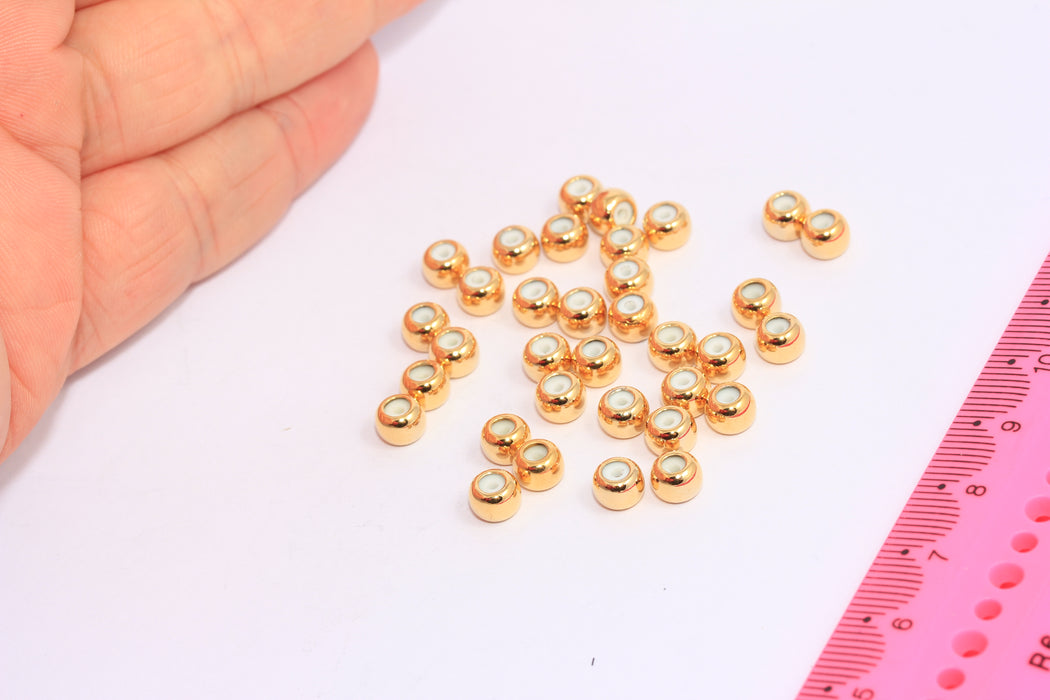  Connector Beads, Gold Spacer Beads