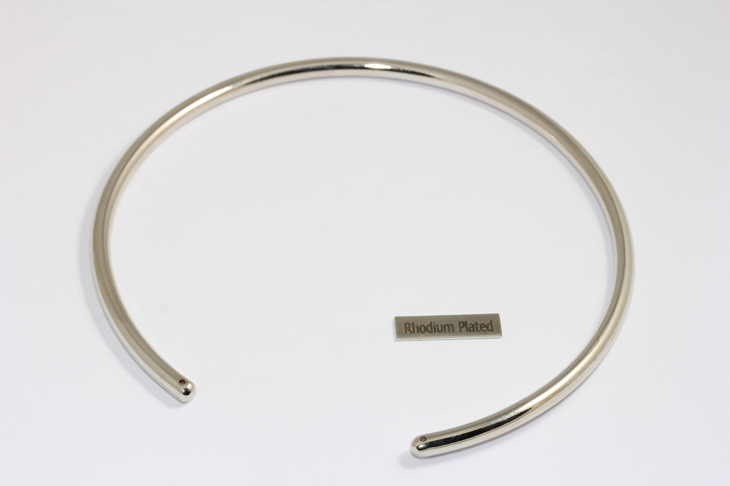 3,5 mm Rodyum Kaplamalı Gerdanlık, Ayarlanabilir İnce Gerdanlık, Tel Gerdanlık Kolye, BXB390-5