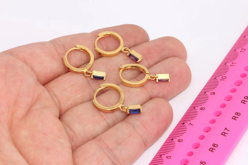Shiny Gold Leverback Earrings
