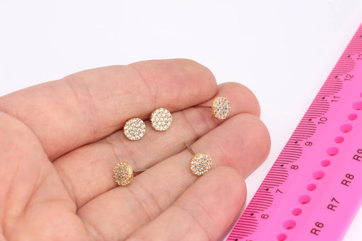 Shiny Gold Stud Earrings