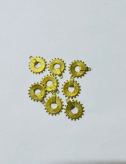 17x20mm Rwa Brass Medallion, Round Charms, SLM662