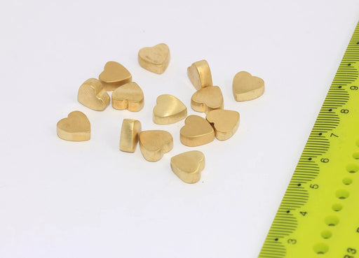 Brass Heart Charms