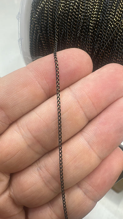 Brass Curb Chains (1.5x2mm) Antiq Brass Curb Chains - Brass Soldered Chains