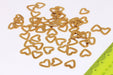 Brass Heart Charms